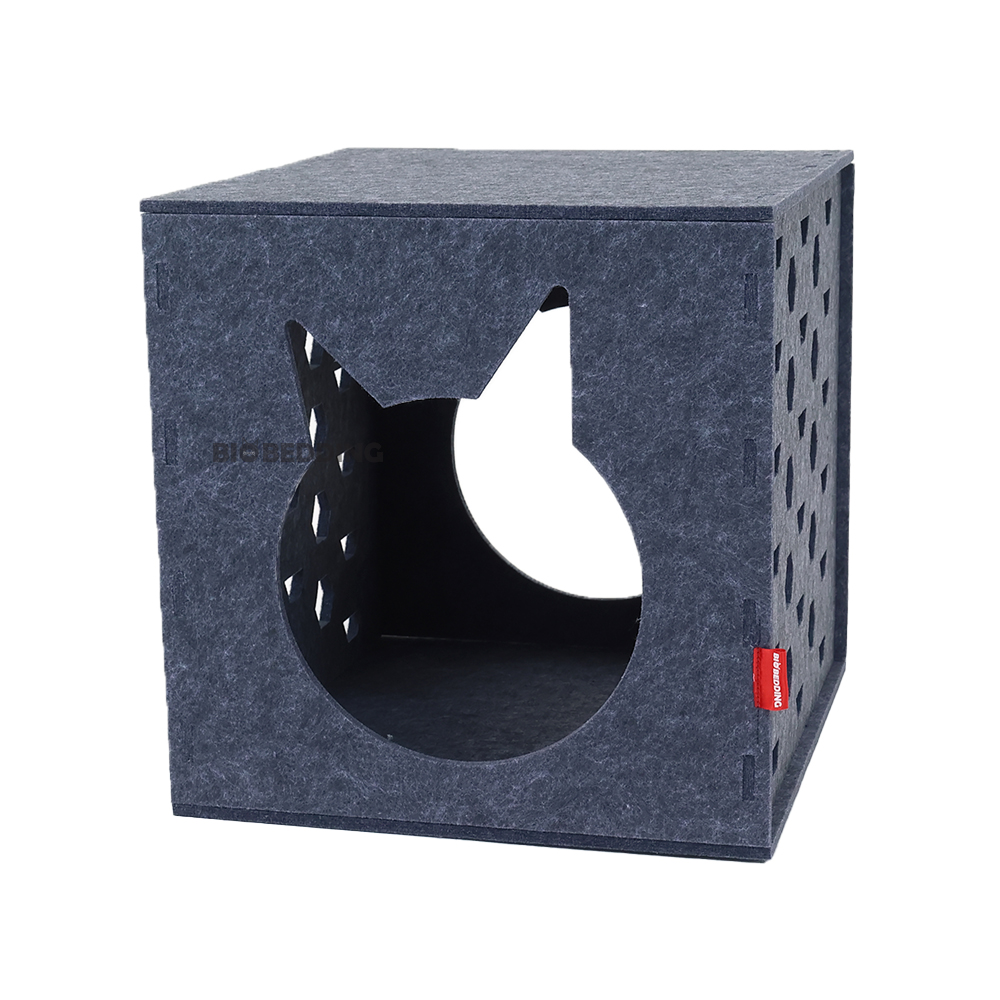 Kattenhuisje Deluxe - 2 in 1 Slaap en Speel Kubus 40 cm