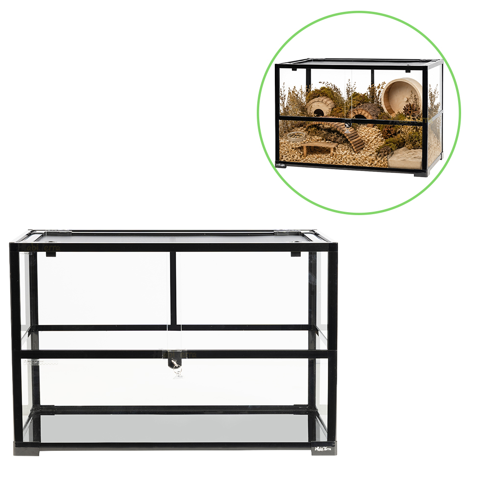 HabiTerra Terrarium 75x40x50 cm – Compact Formaat met Maximale Verkoopmogelijkheden