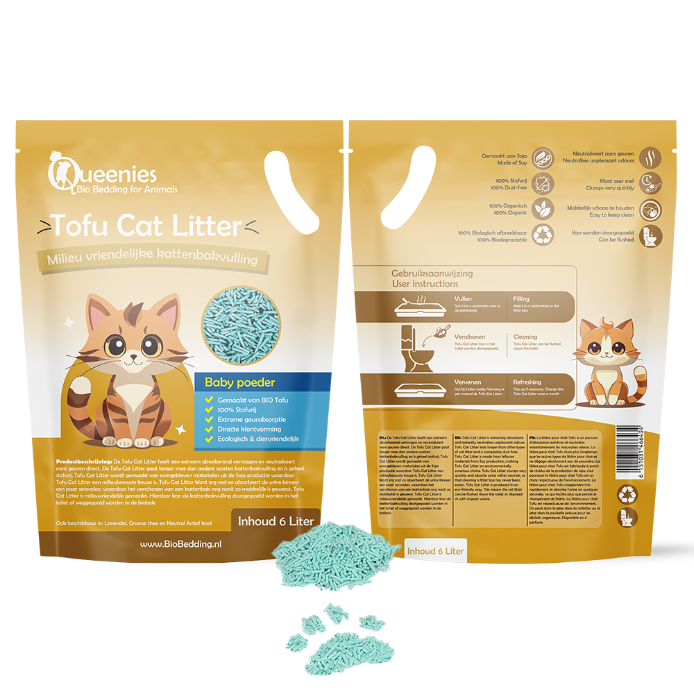 Tofu Cat Litter - Baby poeder - 6 liter