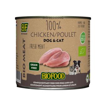 Biofood Organic 100% kippenvlees 200 g blik