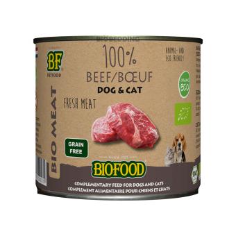 Biofood Organic 100% rundvlees 200 g blik