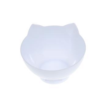 Moderne witte katten voerkom