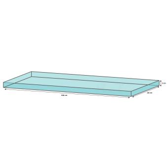 HabiTerra lengteplateau van gehard glas