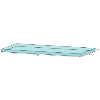 HabiTerra lengteplateau van gehard glas