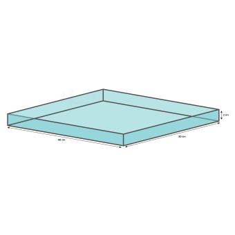 HabiTerra groot plateau van gehard glas