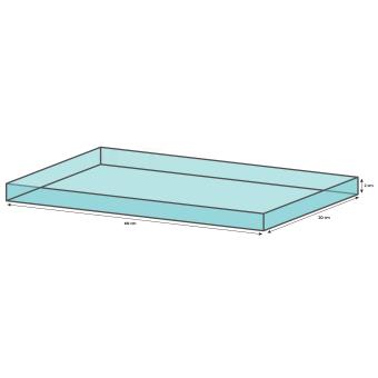 HabiTerra lengteplateau van gehard glas