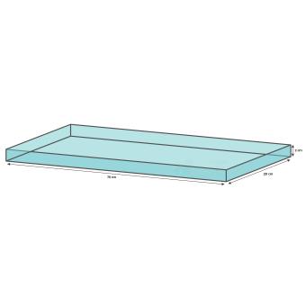 HabiTerra lengteplateau van gehard glas