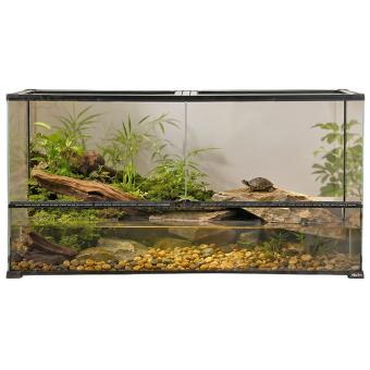 Groot glazen terrarium met waterdichte bodem