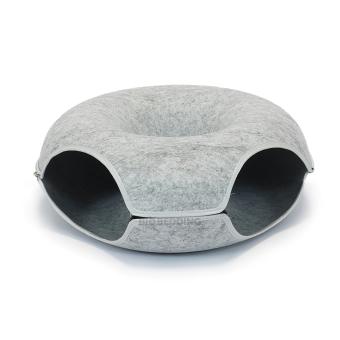 Kattenmand Cosy Donut Lichtgrijs 50 cm 2 openingen