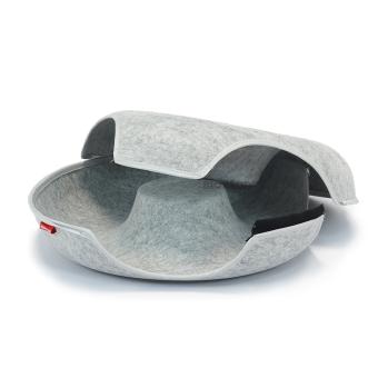 Grote Kattenmand Lichtgrijs met dubbele ingang