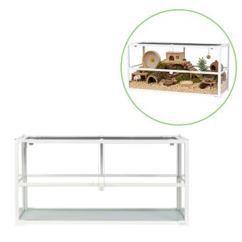 HabiTerra terrarium met witte profielen