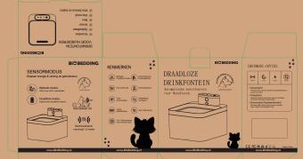 Automatische drinkfontein met USB-oplaadfunctie – zwart design