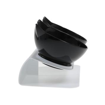 Zwarte kattenvoerbak met antislip