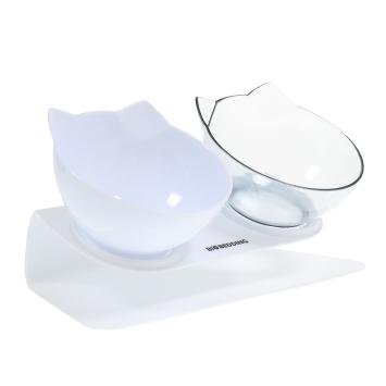 Wit transparante kattenvoerbak geschikt voor winkels