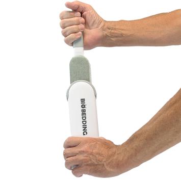 Pluizenborstel voor kleding en meubels, inclusief grijze houder