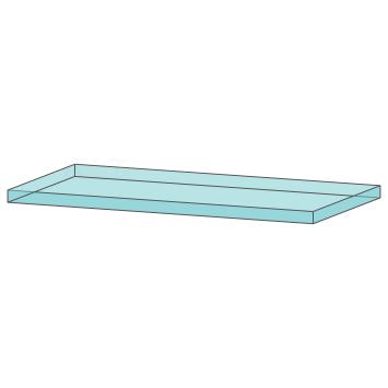 Glazen terrarium plateau met ABS frame