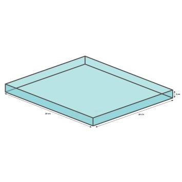 HabiTerra plateau van gehard glas met ABS frame