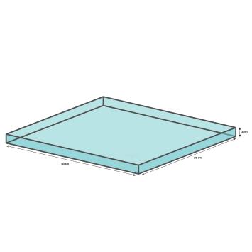 HabiTerra plateau van gehard glas met ABS frame