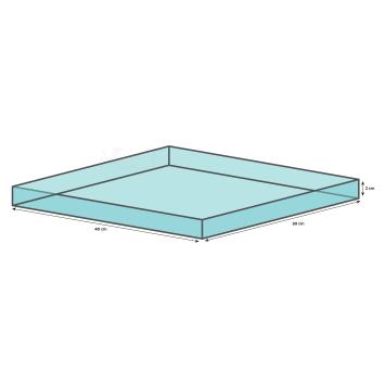 HabiTerra groot plateau van gehard glas