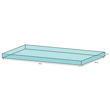 HabiTerra lengteplateau van gehard glas