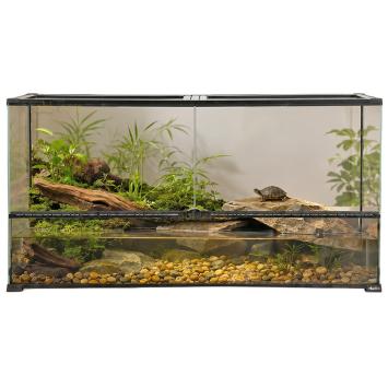 Groot glazen terrarium met waterdichte bodem