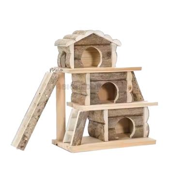 Huisje Tara houten knaagdierhuis - groothandel knaagdierartikelen