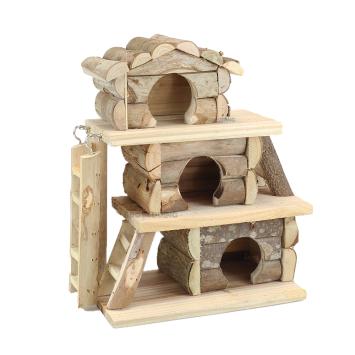 Huisje Tara houten knaagdierhuis - groothandel knaagdierartikelen