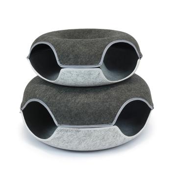 Kattenhuis Duo Color Vilt 50 cm met 2 deuren