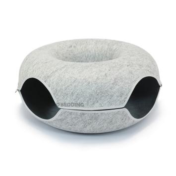 Kattenmand Cosy Donut Lichtgrijs 60 cm 2 openingen