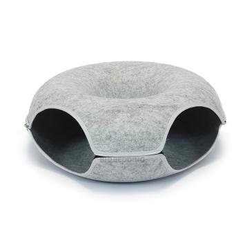Kattenmand Cosy Donut Lichtgrijs 50 cm 2 openingen