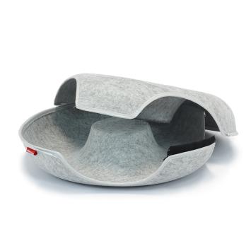 Cosy Donut Kattenmand Lichtgrijs met dubbele ingang