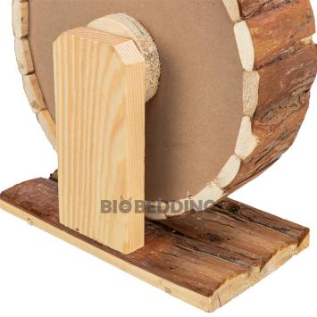 Natuurlijk hamsterwiel met stabiele houten voet