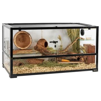 Landschildpadden terrarium met schuifruiten