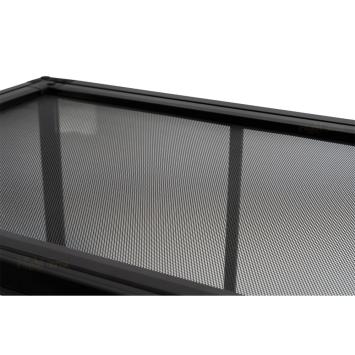 Glazen paludarium met schuifruiten