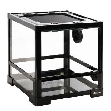 Glazen terrarium met veiligheidsslot en frontdeur