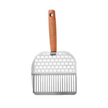 RVS kattenbakschep met open zeefstructuur