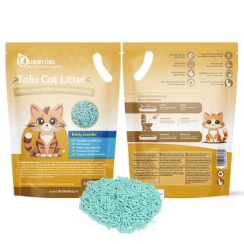 Plantaardig kattenbakvulmiddel – Baby Poeder geur – geschikt voor catteries