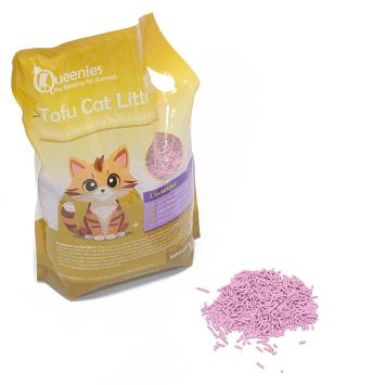 Lavendel tofu kattenzand – geurabsorberend en klontvormend – groothandelsverpakking