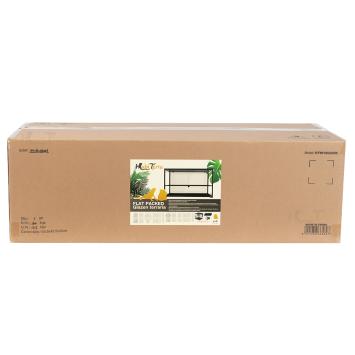 Glazen terrarium met witte aluminium profielen