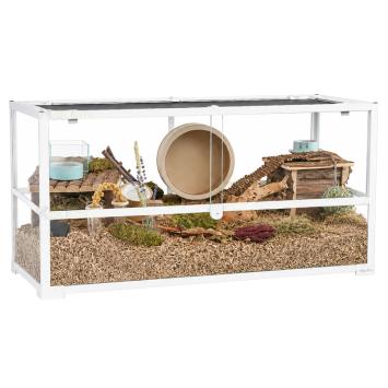 Wit knaagdieren terrarium 100x40x50 cm